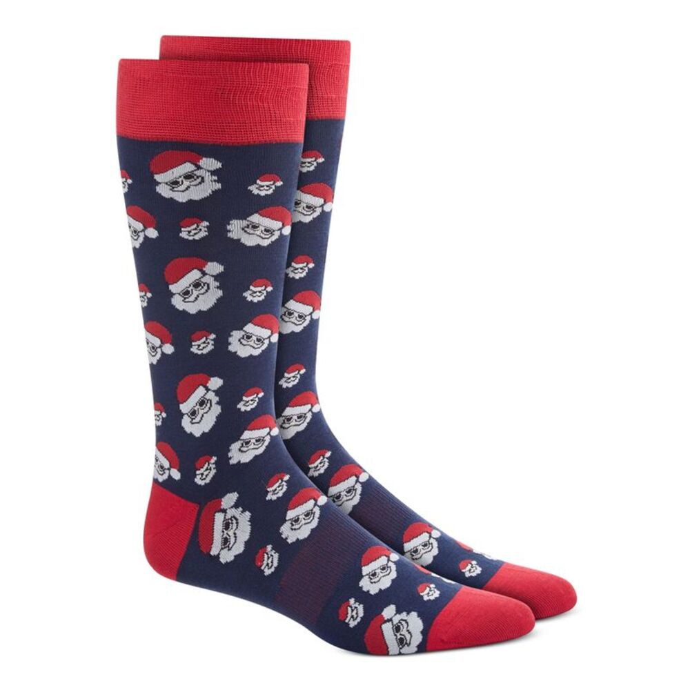 BAR III Navy Novelty Print Novelty Crew Socks 7-12